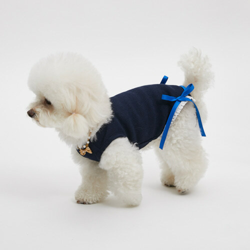 Louisdog 海軍藍蝴蝶結連身褲