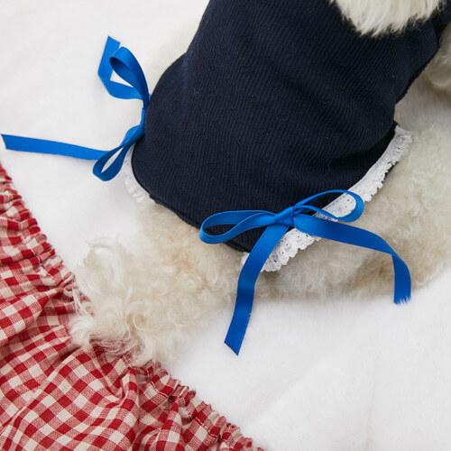 Louisdog 海軍藍蝴蝶結連身褲