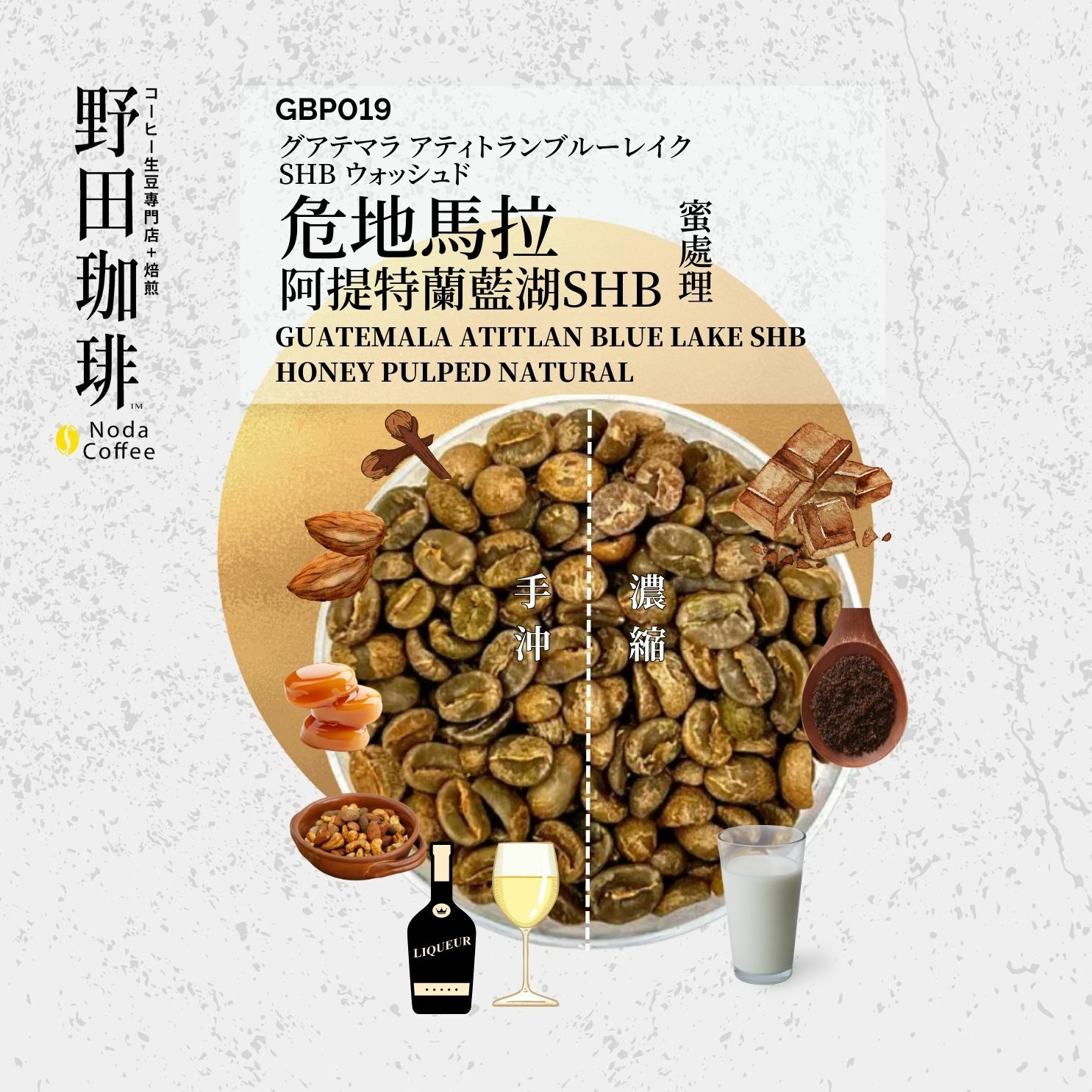 GBP019 危地馬拉 阿提特蘭藍湖 SHB 蜜處理