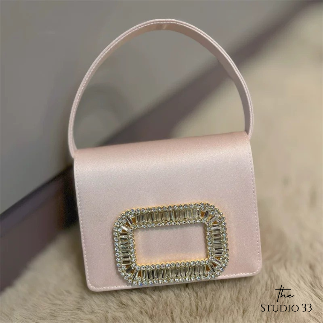 緞面絲綢鑽石宴會小方包(mini款)