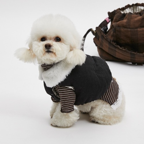 Louisdog 純黑雙面亞麻夾克