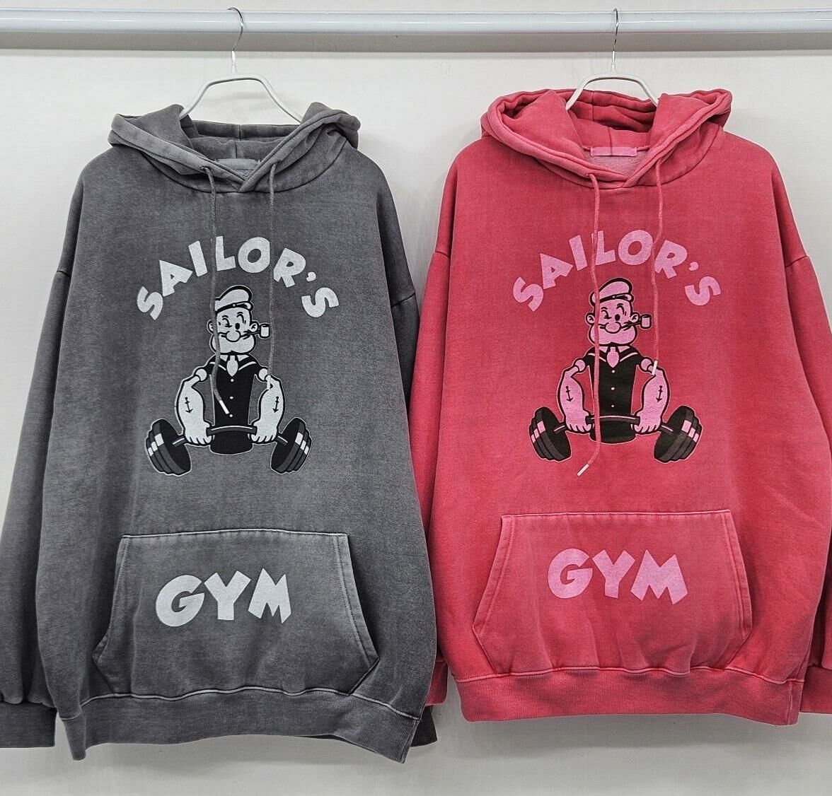 洗水卡通圖案連帽衛衣(薄抓毛底) T5651