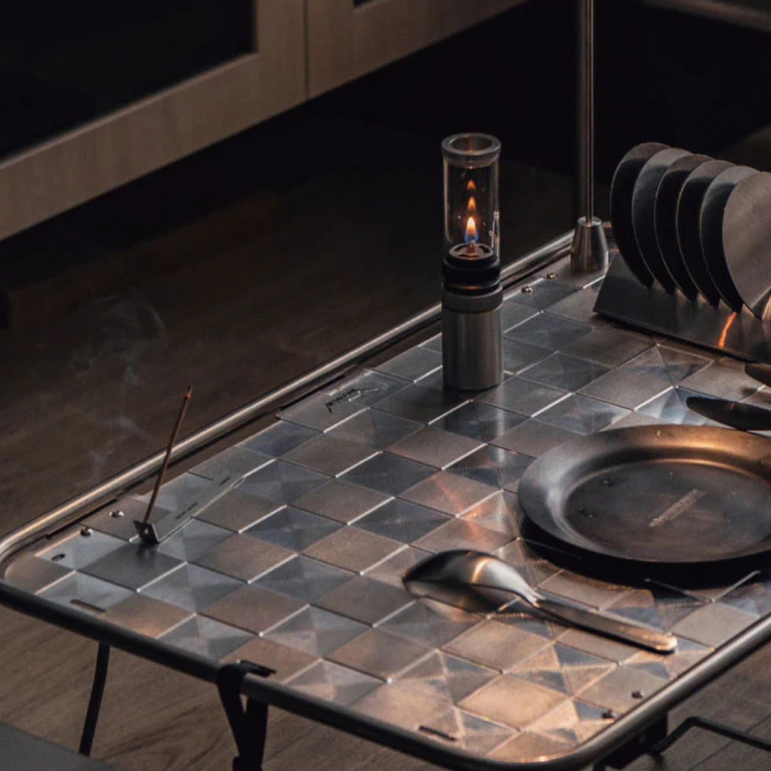 HideOff｜Metal Tube 2P Table Checkerboard Style｜2P 金屬管鋁合金桌套組 (限量經典棋盤款)