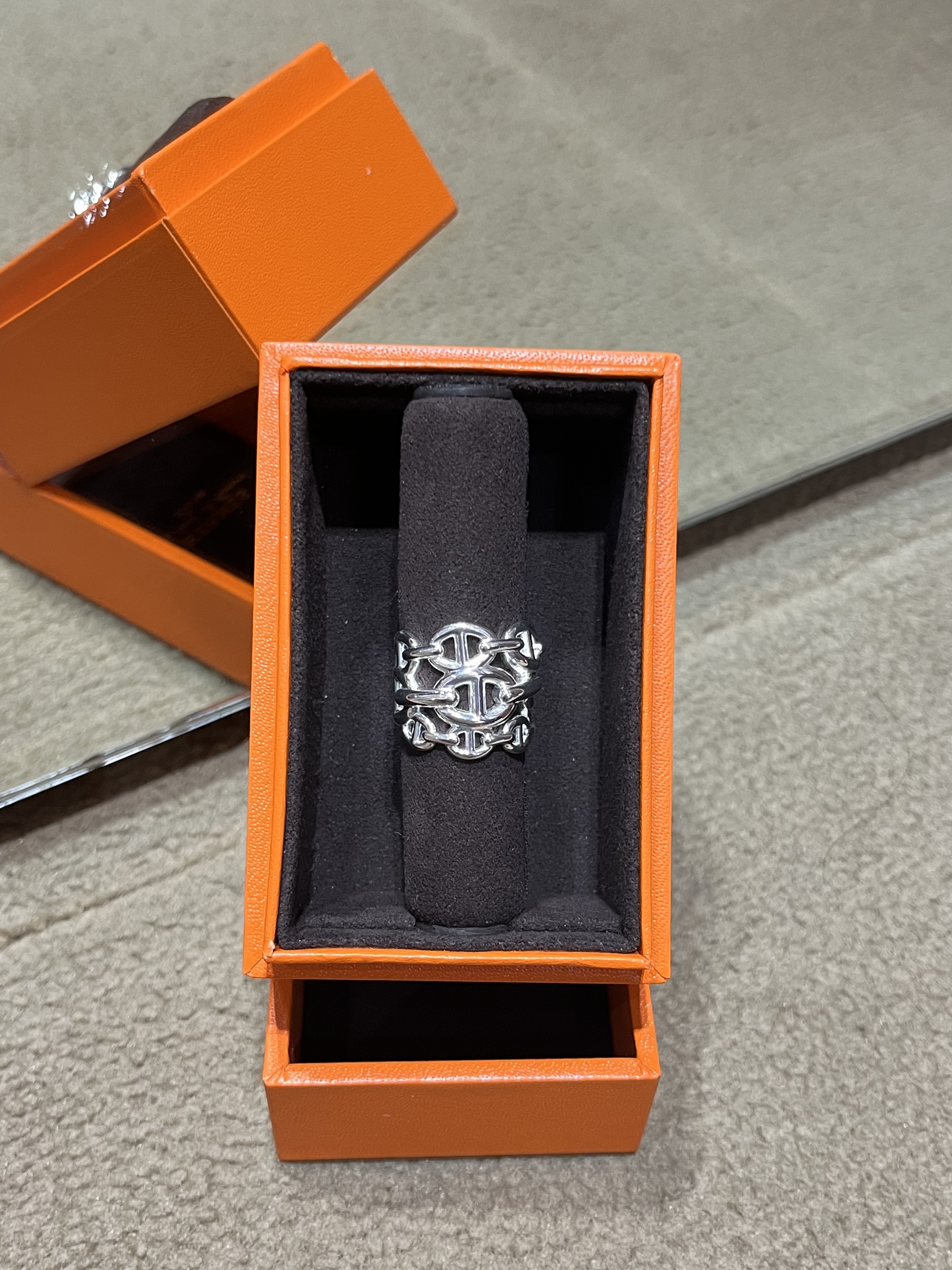 Chaine d'ancre enchainee ring large model AG-925(可預訂size)