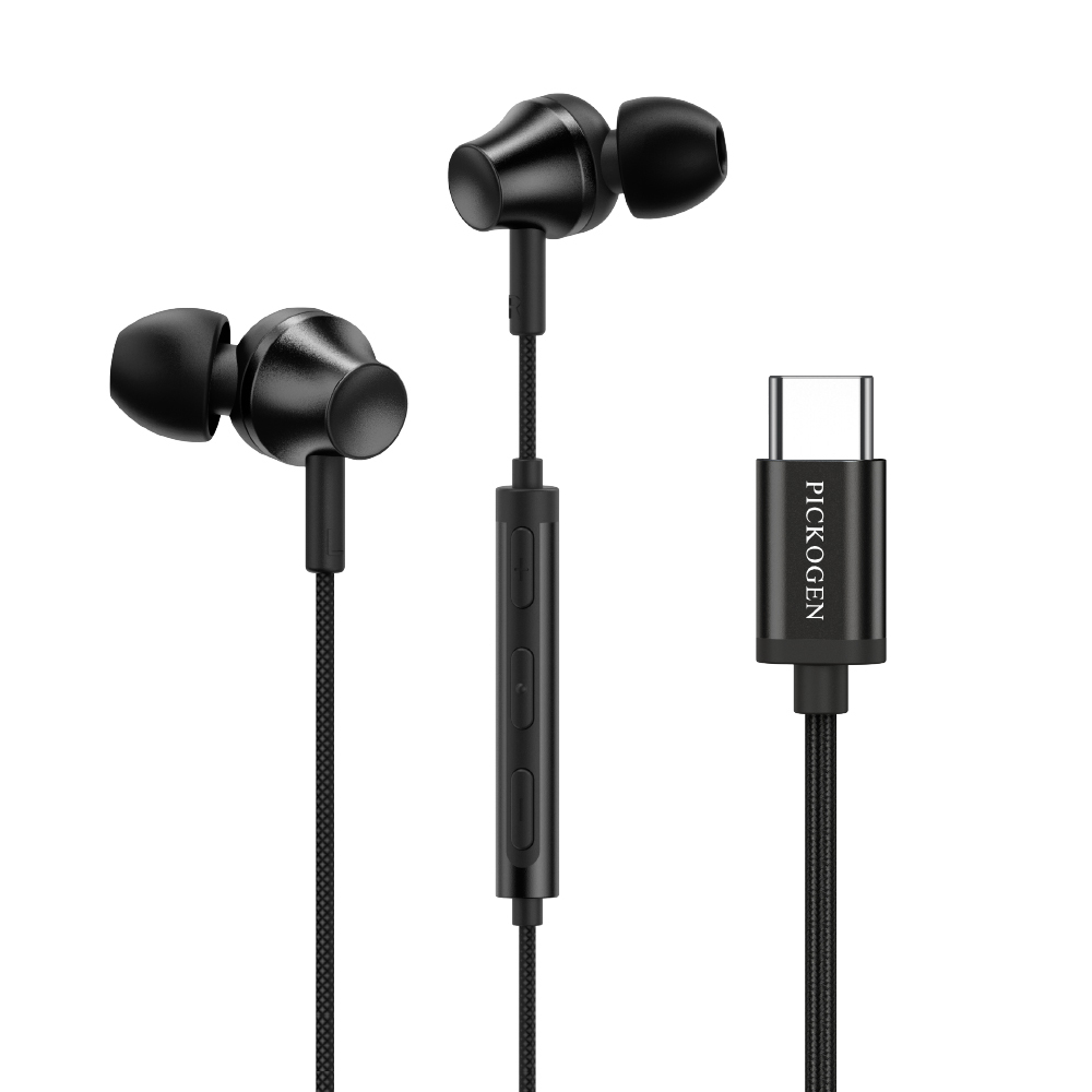 PICKOGEN 皮克全 Type-C有線耳機線控聽歌通話高清麥克風 悅動 1.2M