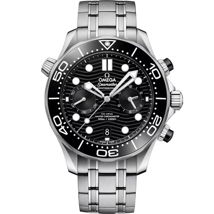 BRAND NEW OMEGA 210.30.44.51.01.001  21030445101001  SEA MASTER 300M STEEL BLACK DIAL STEEL ON STEEL 44MM