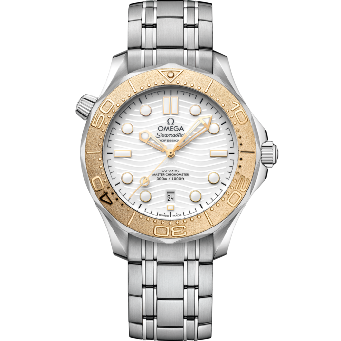 BRAND NEW OMEGA 522.21.42.20.04.001 52221422004001 SEA MASTER 300M OLYMPIC STEEL WHITE DIAL STEEL ON STEEL 44MM