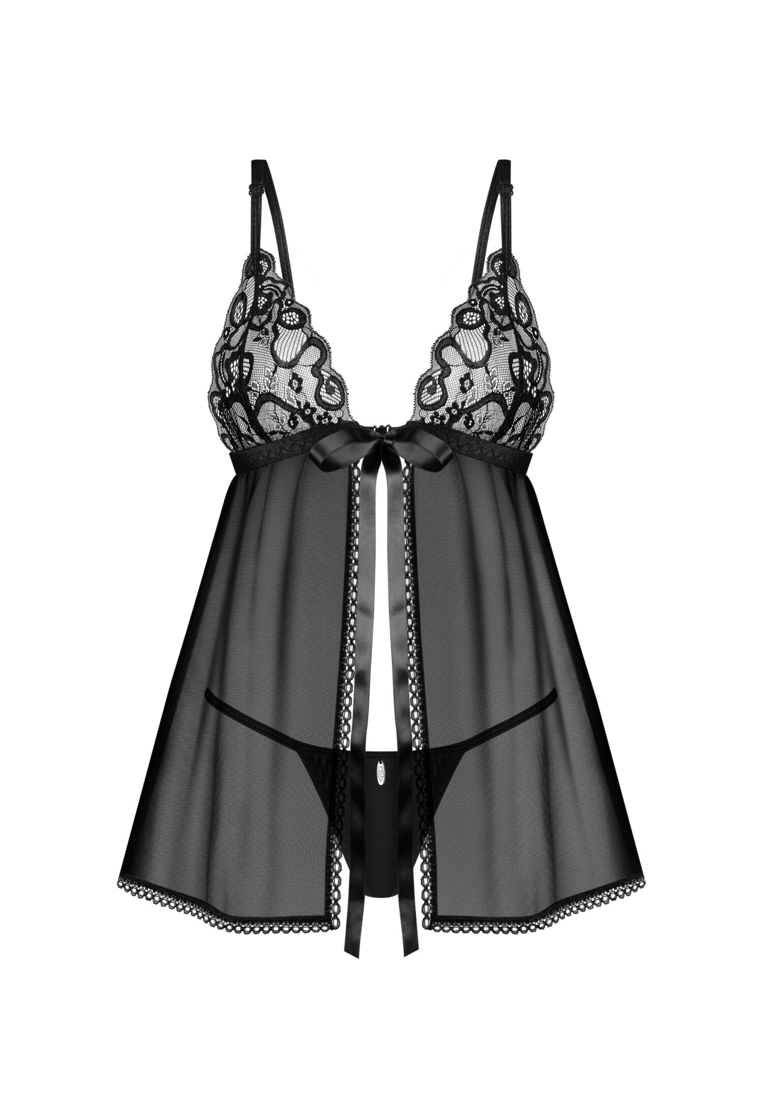 Obsessive - Blomentis babydoll & thong - XS/S/M/L