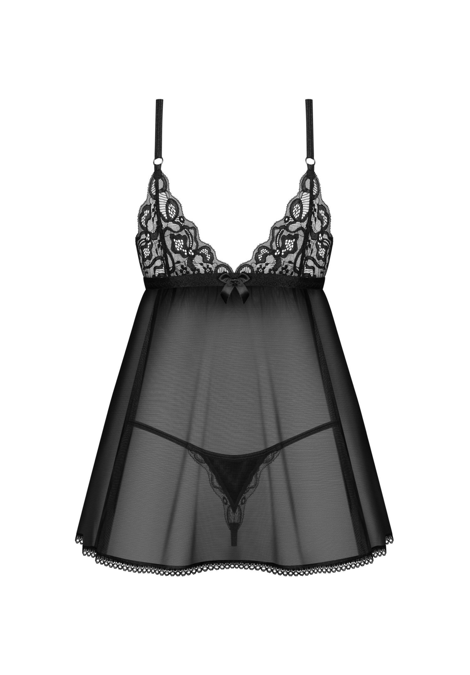 Obsessive - Blomentis babydoll & thong - XS/S/M/L