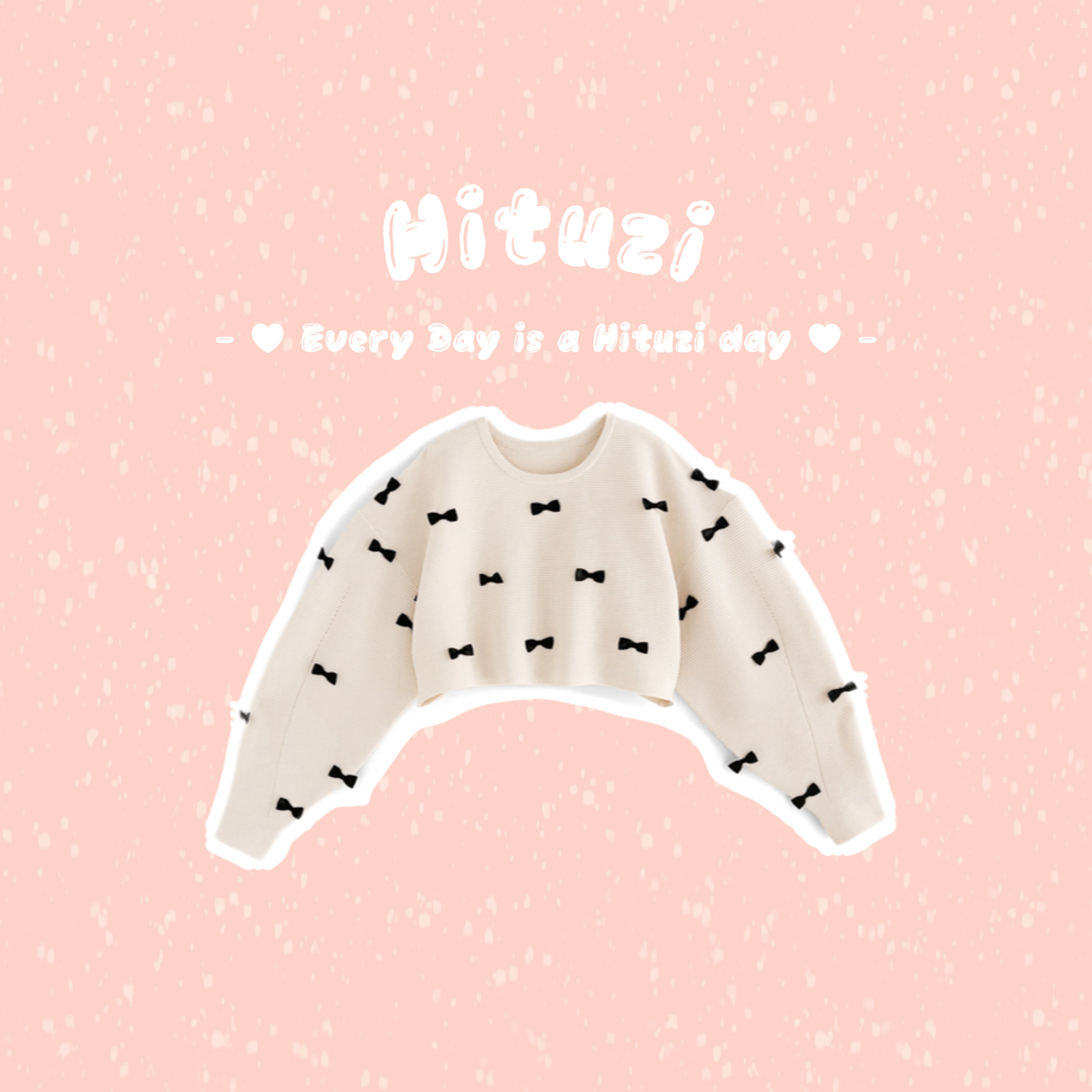 蝴蝶結針織短款上衣