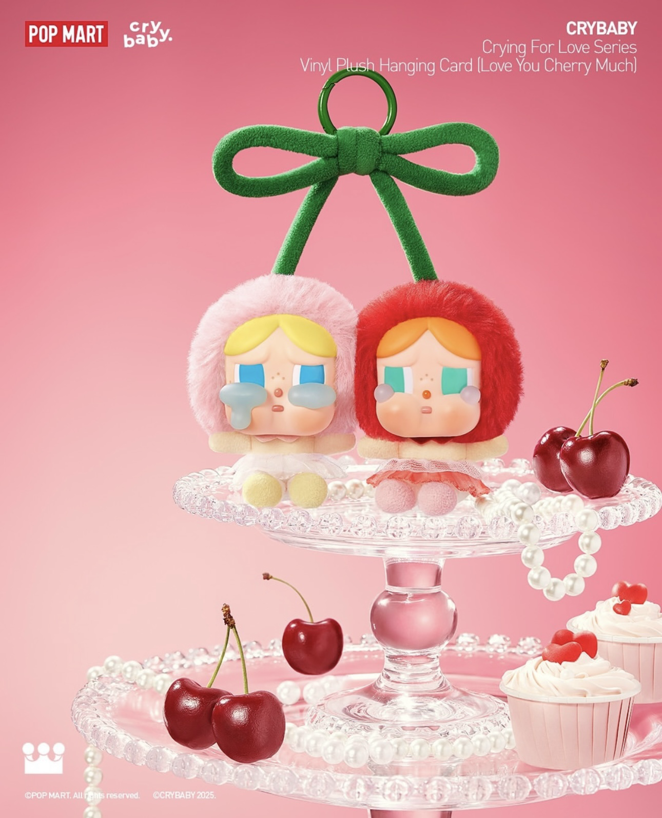 🥇現貨🥇POPMART  CRYBABY 愛神的眼淚系列- 搪膠毛絨吊卡甜在一起