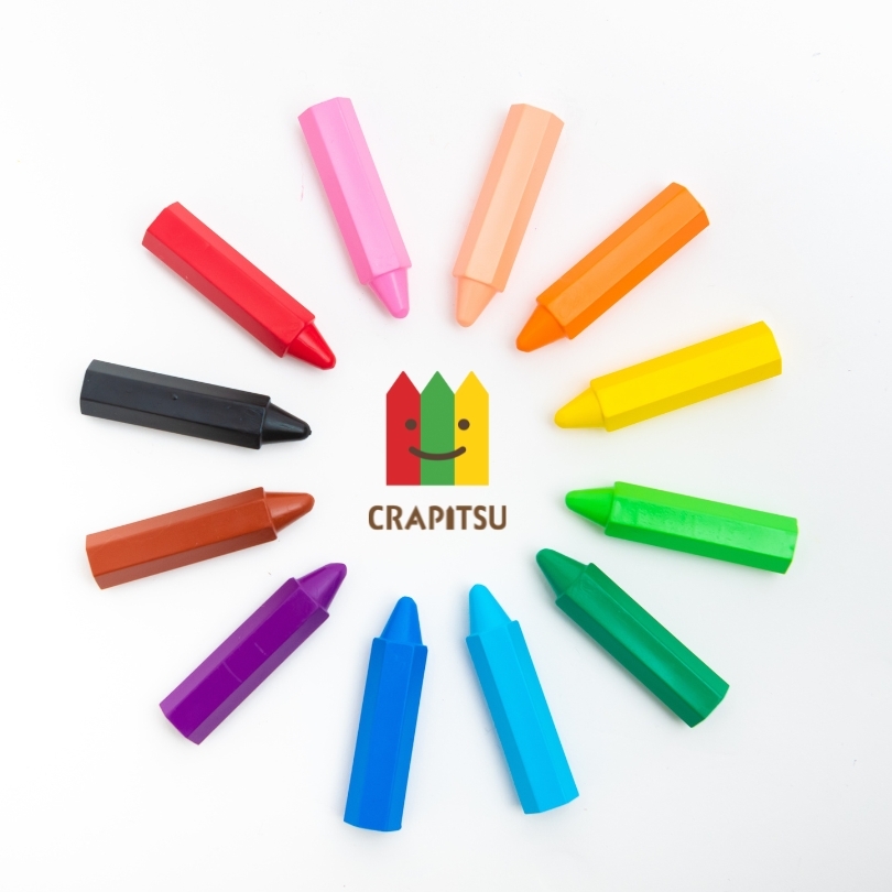 日本 くれぴつ Crapitsu 蜂巢蠟筆 【木盒 , 12入裝】