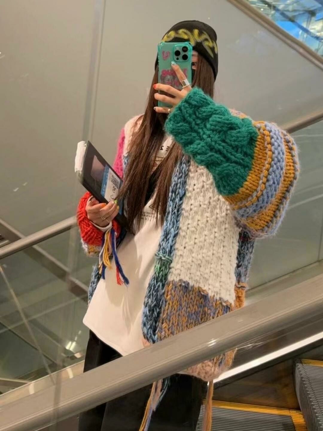 格仔針織外套 JK2615