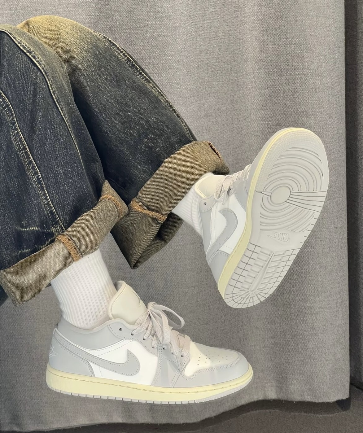 NIKE AIR JORDAN 1 'NEUTRAL GREY' 海鹽灰 低筒 奶油底 男女同款 DC0774-103