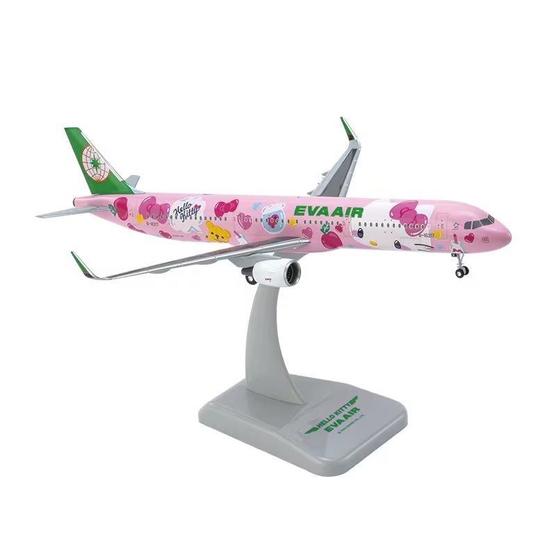 1/200 長榮航空 A321-200 B-16217 三麗鷗粉萌彩繪機 塑膠底座扁盒版