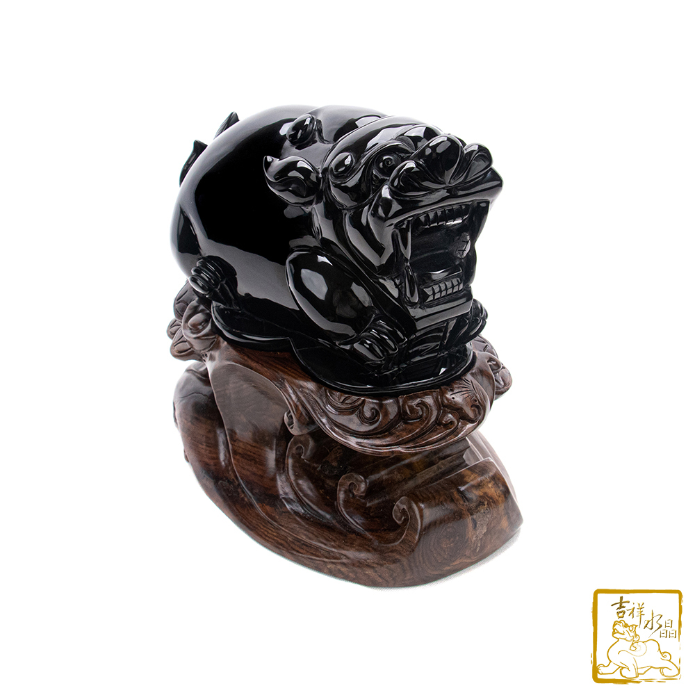 頂級彩虹黑曜石貔貅 4.75kg 納財聚福