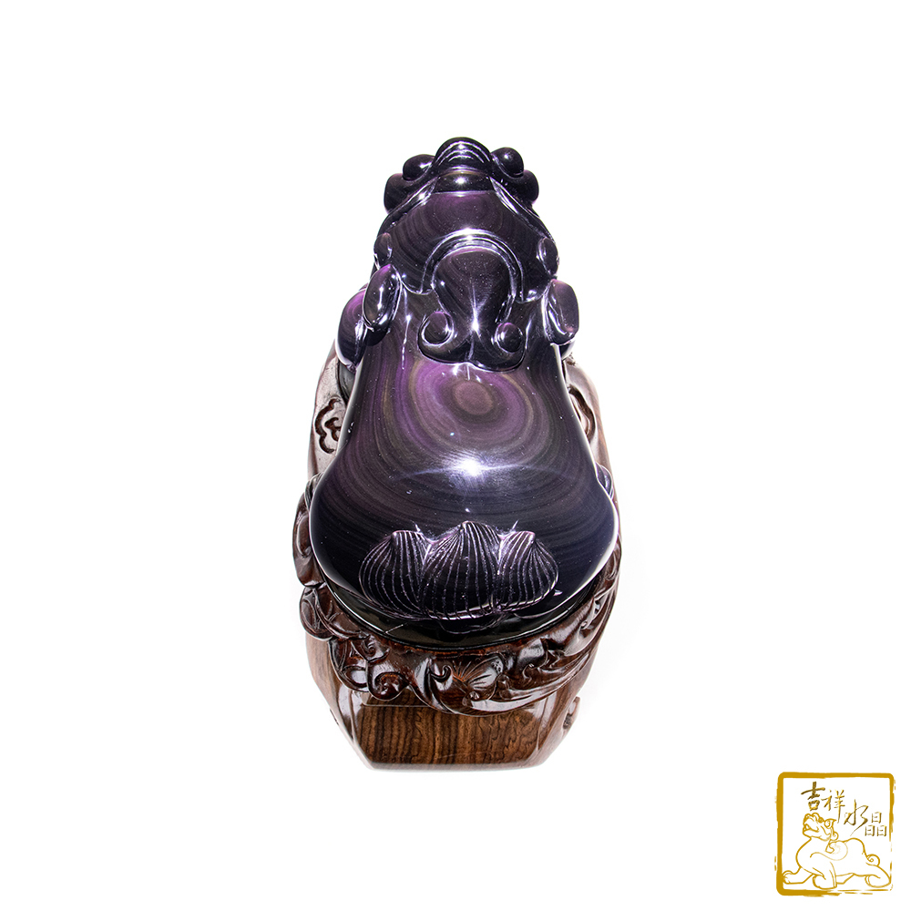 頂級彩虹黑曜石貔貅 4.35kg 納財聚福