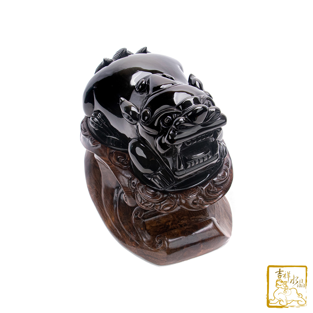 頂級彩虹黑曜石貔貅 4.35kg 納財聚福