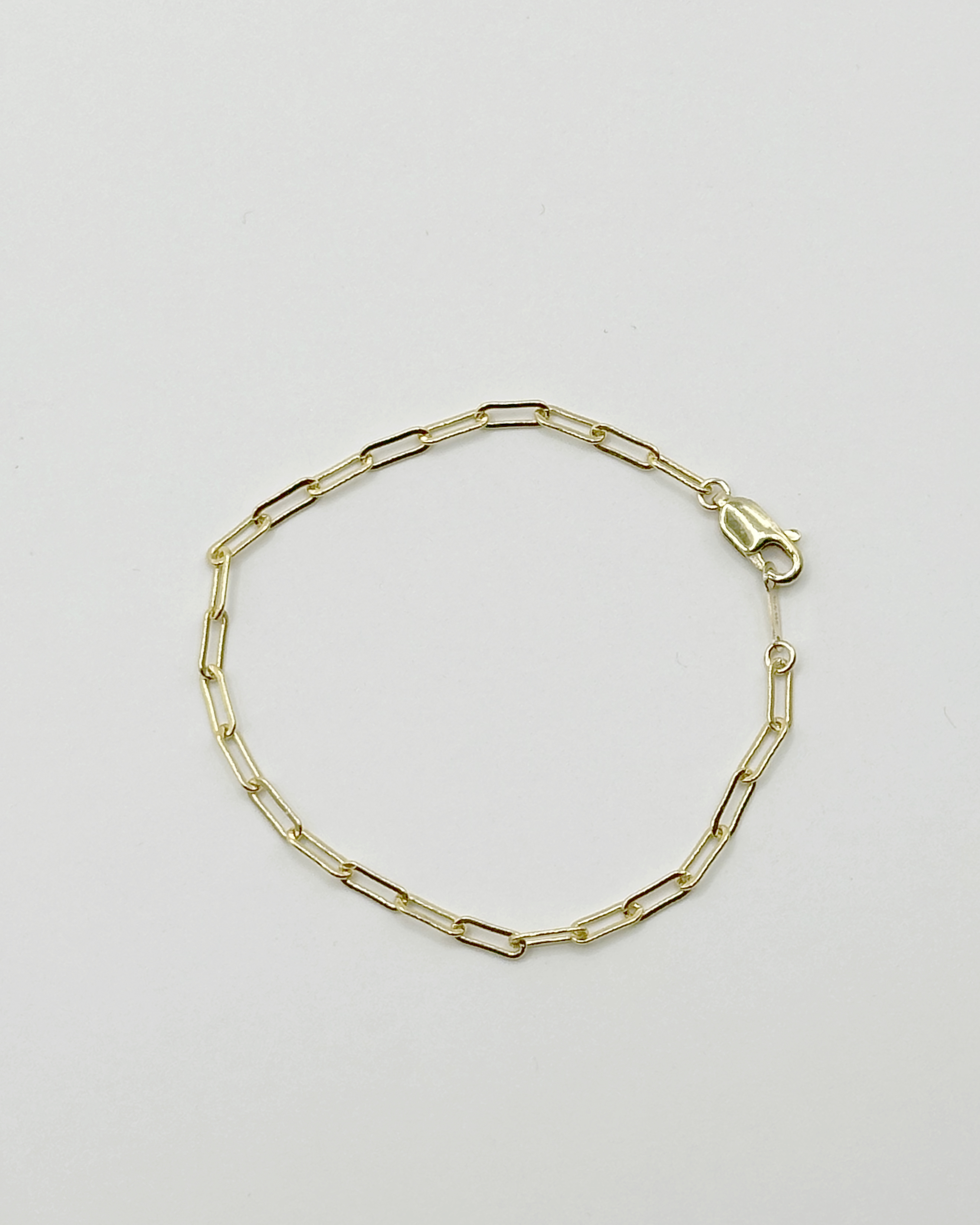 Jessy | 素金方格手鍊 14K包金