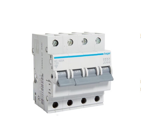 R504 "Hager" MCB's  Type C  6KA  -   4P