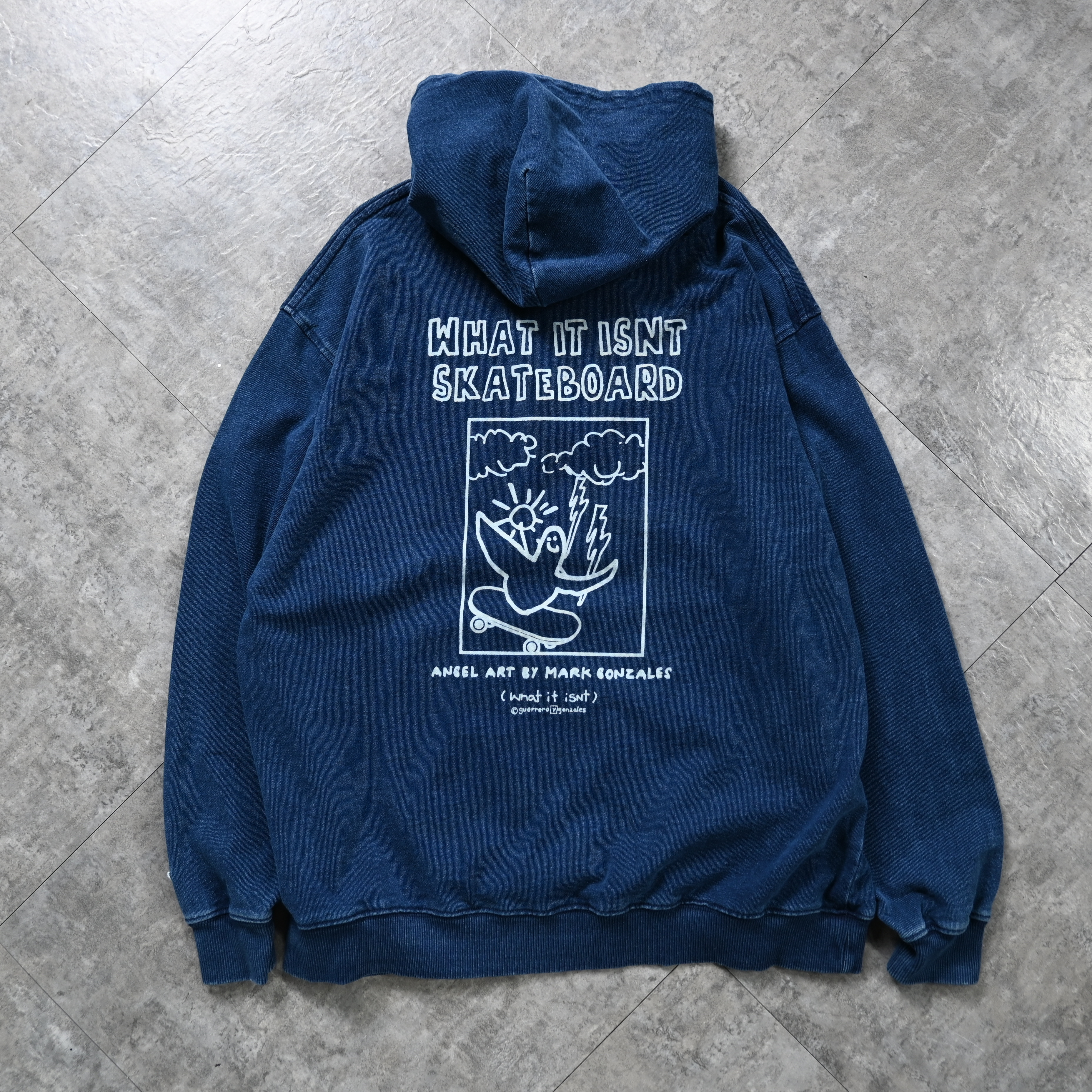 (What it isNt) ART BY MARK GONZALES Indigo pullover hoodie