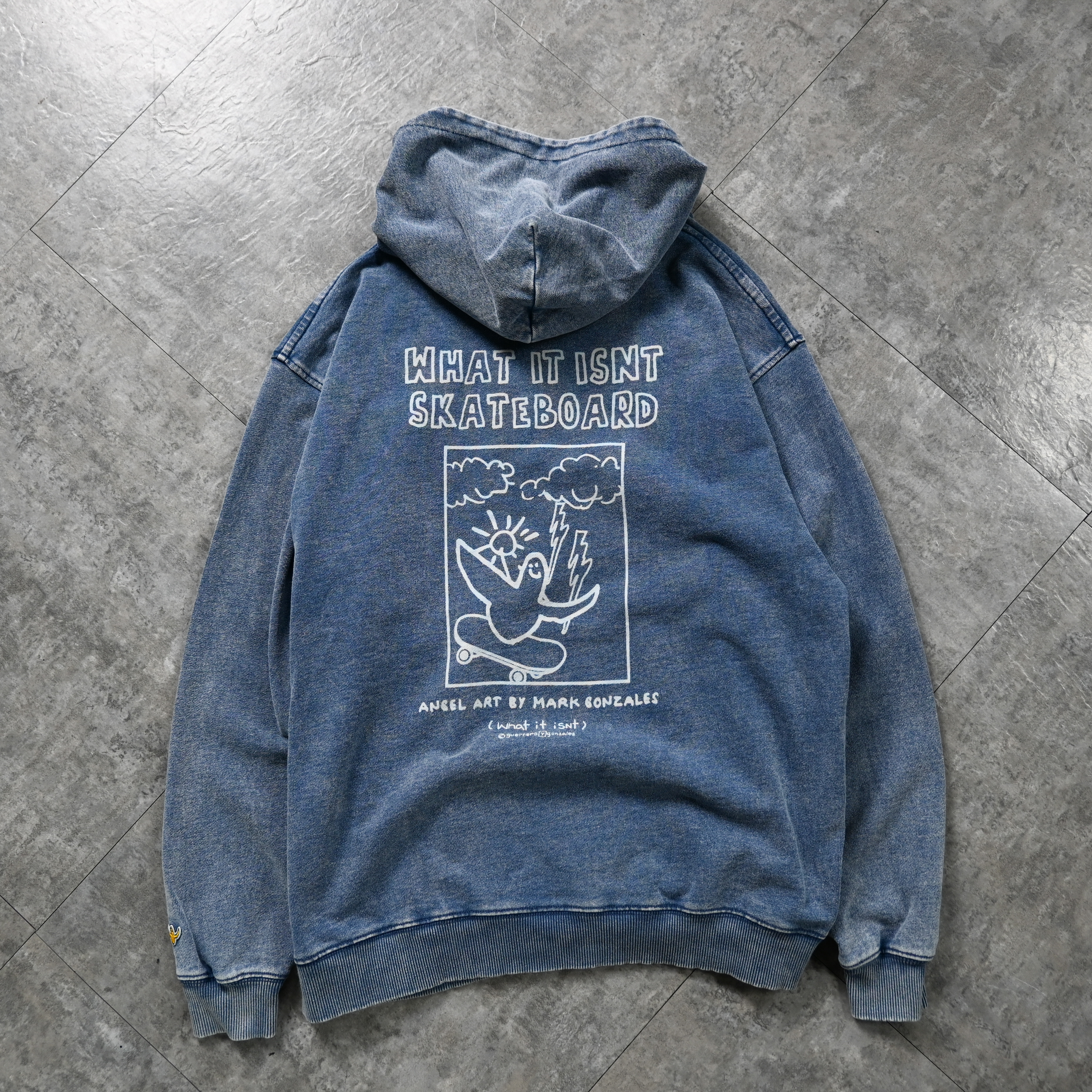 (What it isNt) ART BY MARK GONZALES Indigo pullover hoodie