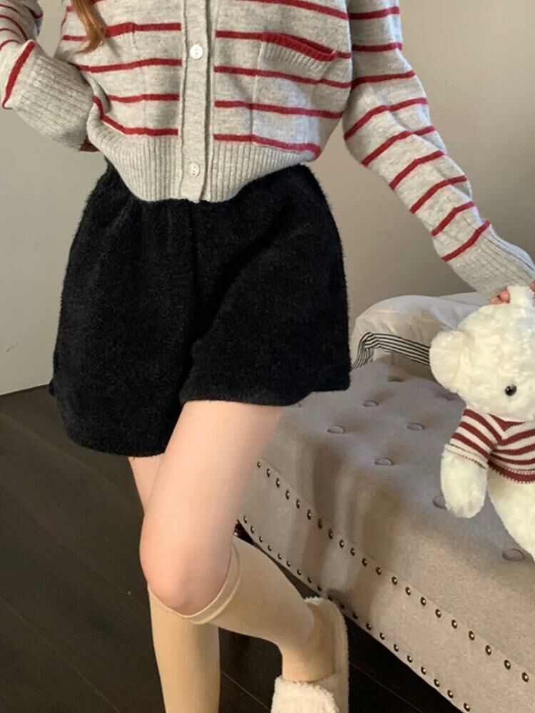 Autumn-Winter Vibes High-Waisted Shorts