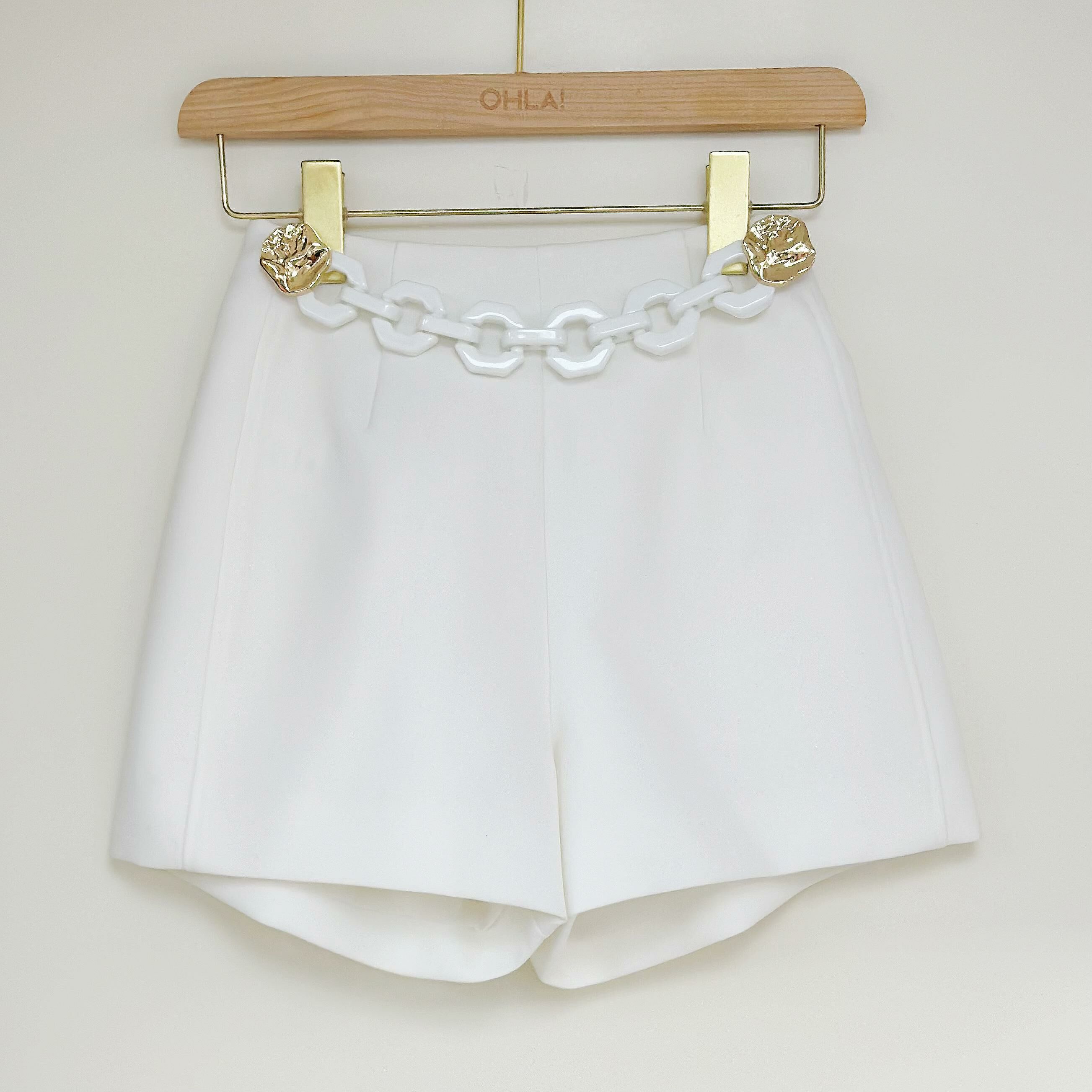 1EA0111-266 (Defect) EDWARD ACHOUR Shorts Ivory SS25 #081006/852/01 (C-EU-E)