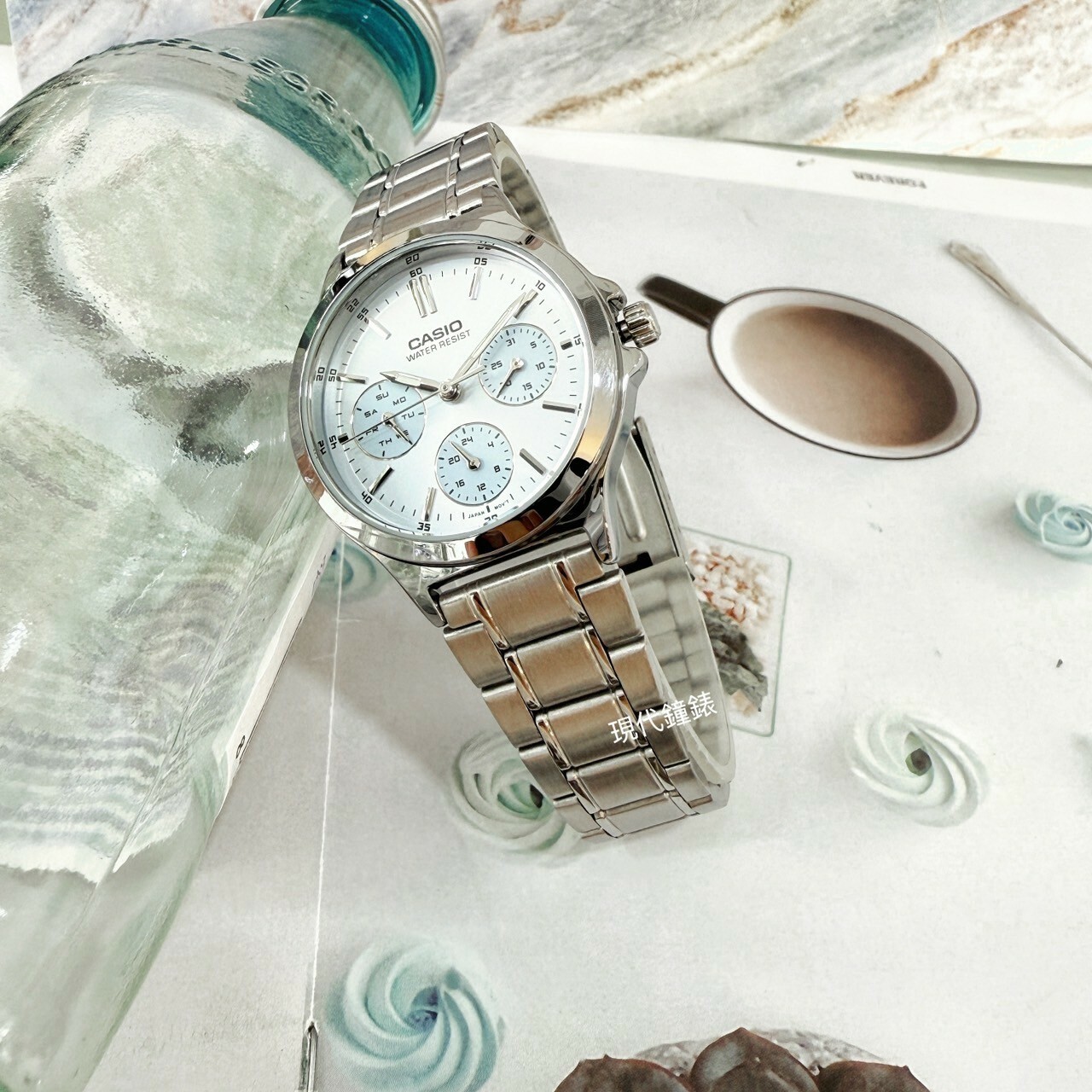 【CASIO 卡西歐】甜美系三針三眼女錶LTP-V300D-2A 33.2mm 現代鐘錶