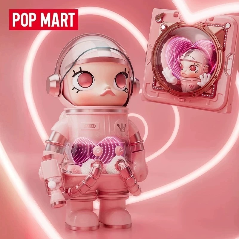 情人節限定 POPMART POP MART 泡泡瑪特 MEGA SPACE MOLLY 心悅 粉紅色 俯瞰 400% 1000% 公仔