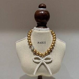 Salon de Peony 珍珠蝴蝶結項鍊