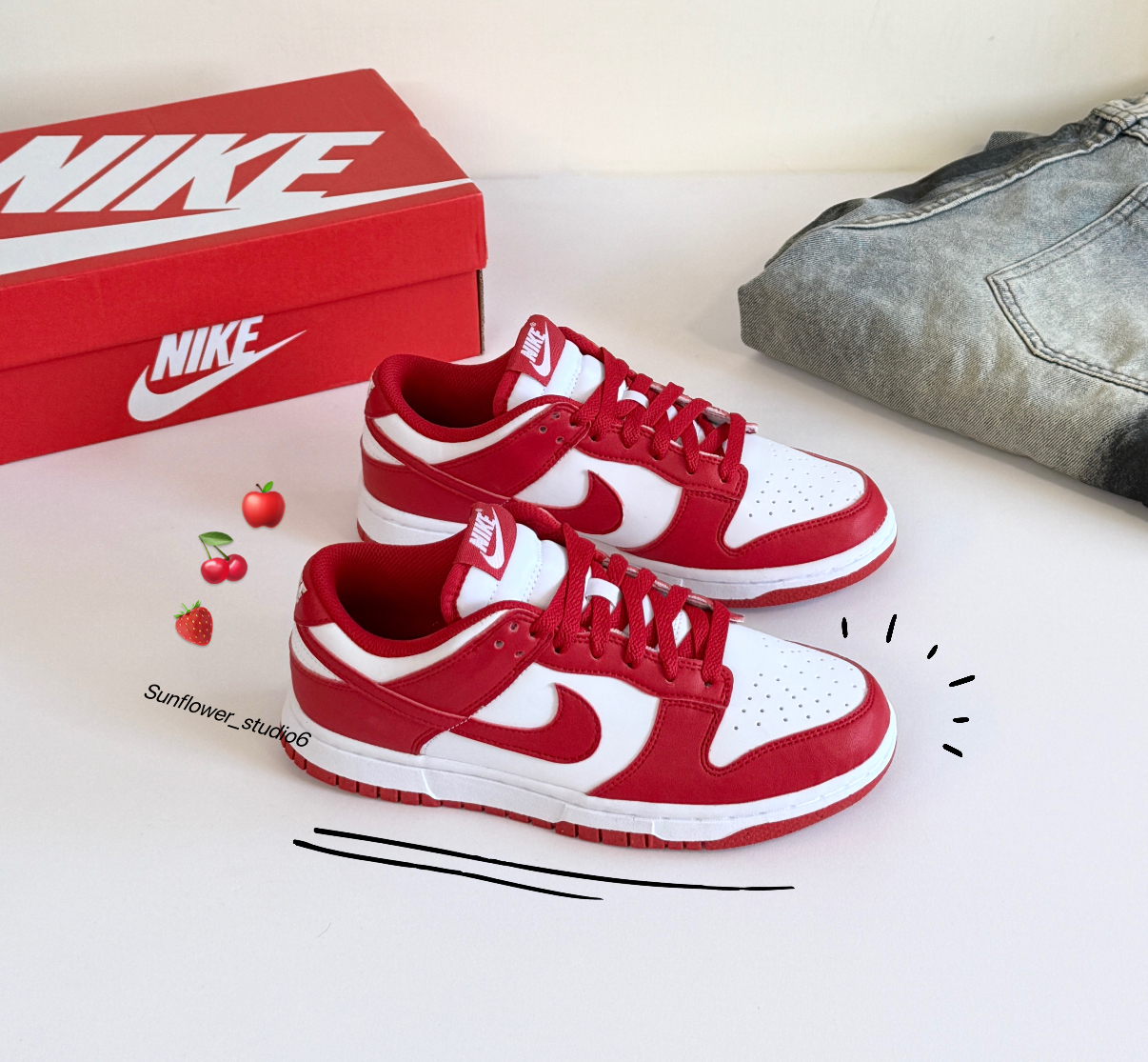 Nike Dunk Low Next Nature 櫻桃牛奶 紅白色 紅色 女鞋 DD1873-116/預購