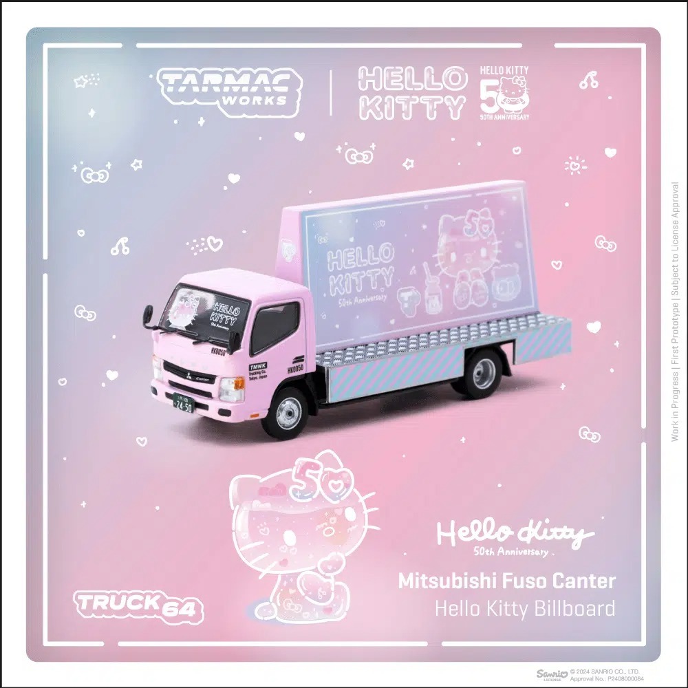 Tarmac Works Mitsubishi Fuso Canter Hello Kitty Billboard
