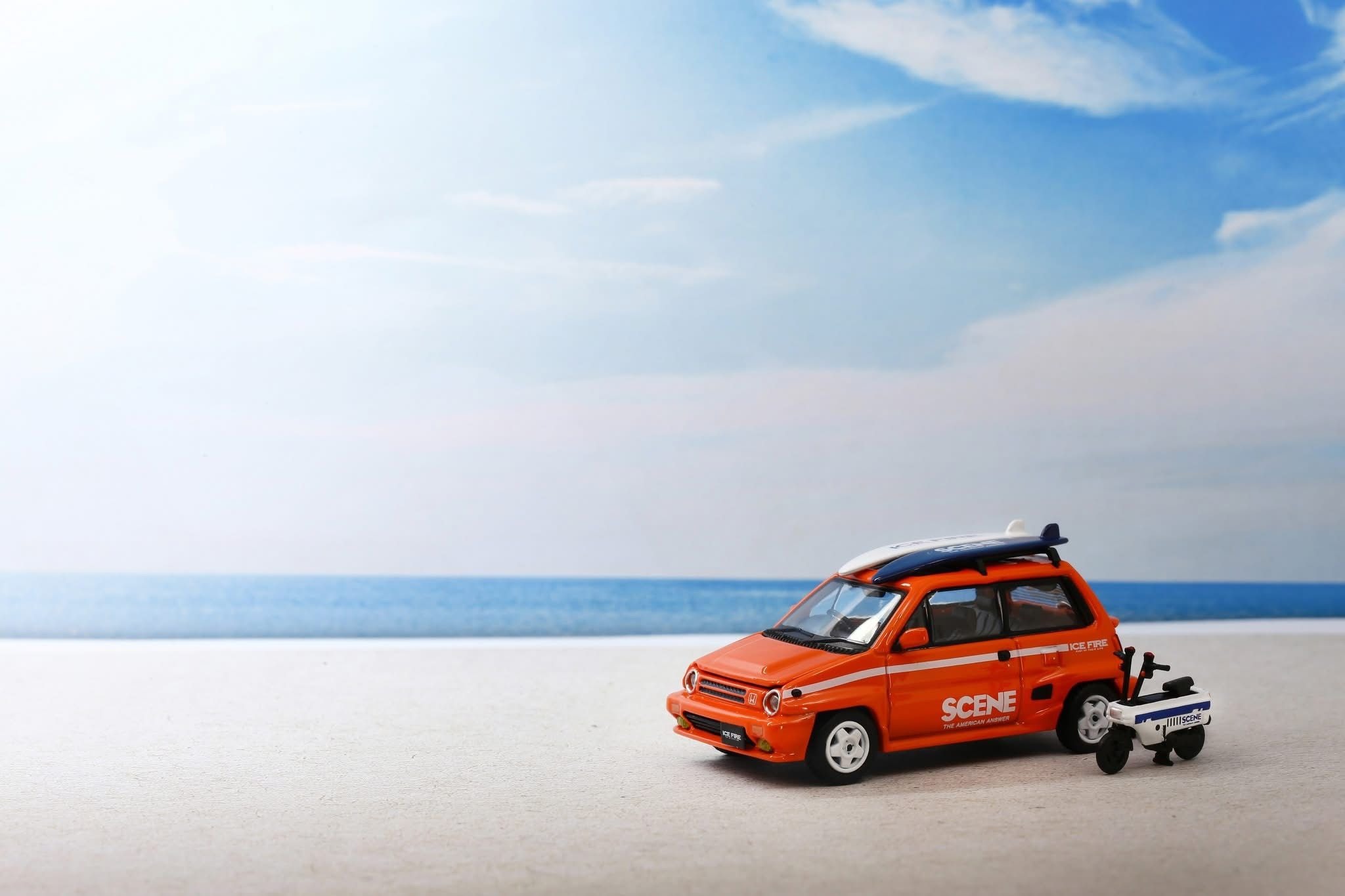 INNO64 1/64 Die-Cast 本田 Honda City Turbo II "ICE FIRE" ORANGE