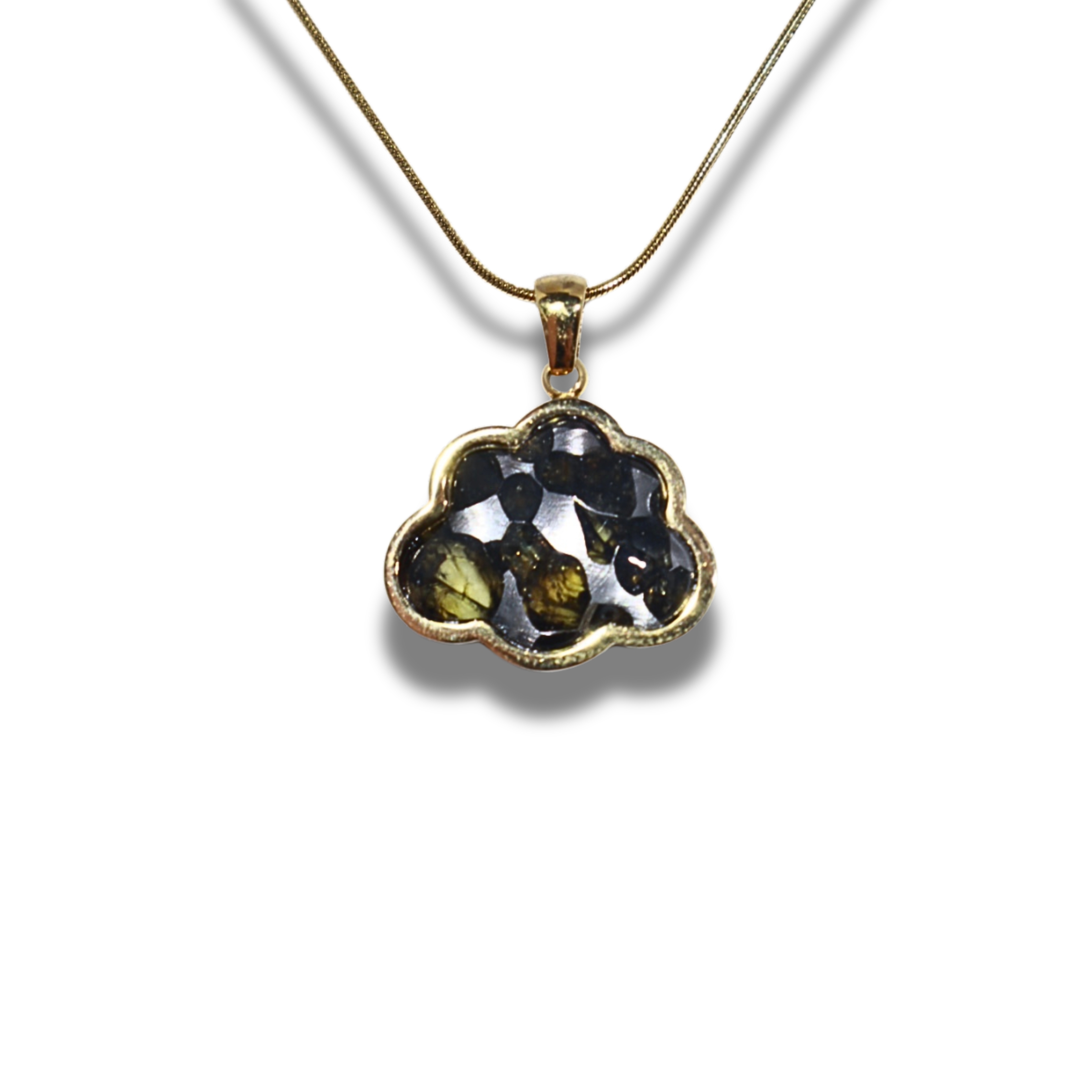 Pallasite Meteorite Pendant & Necklace