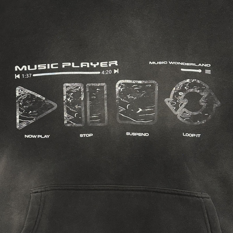 音樂Wonderland內刷毛帽TEE