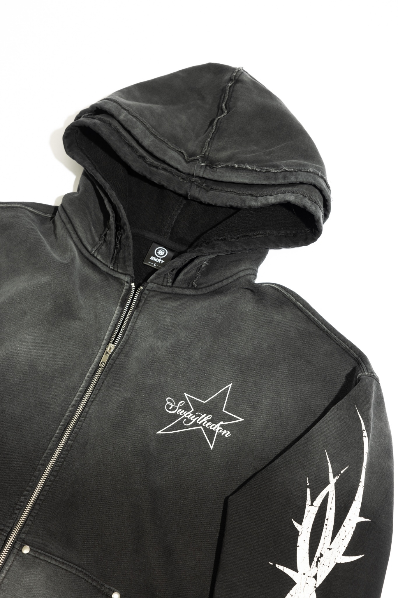 Sway the Don / "Thorn Layer" Washed Zip-Up Jacket