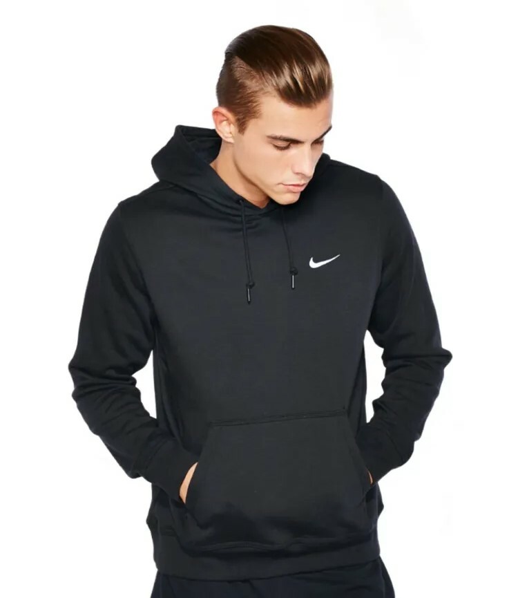 【現貨】 Nike 刺繡 小勾 Nsw Hoodie 黑色 寶寶藍內刷毛 帽T Logo 厚磅鋪棉帽T 623453-493