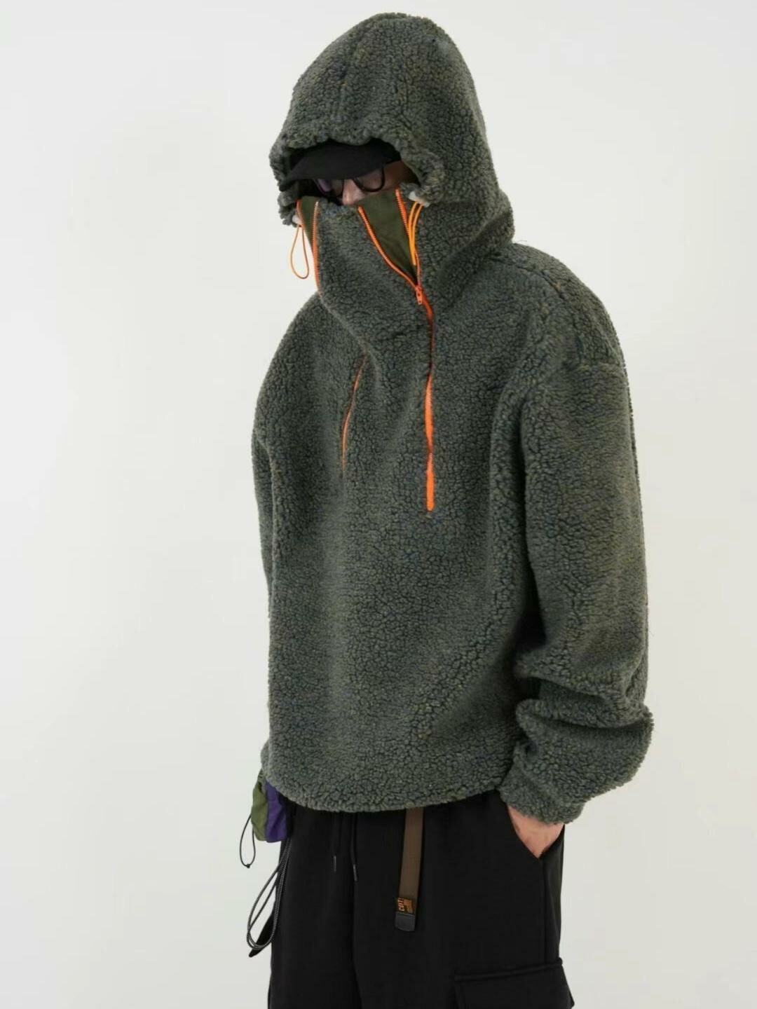 淨色毛毛連帽衛衣 T5647