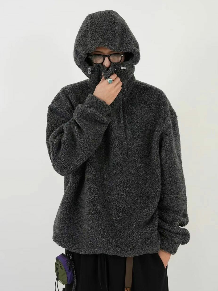 淨色毛毛連帽衛衣 T5647