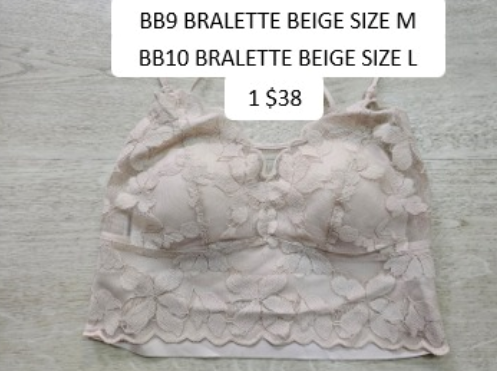 1 BB10 BRALETTE (BEIGE) SIZE L