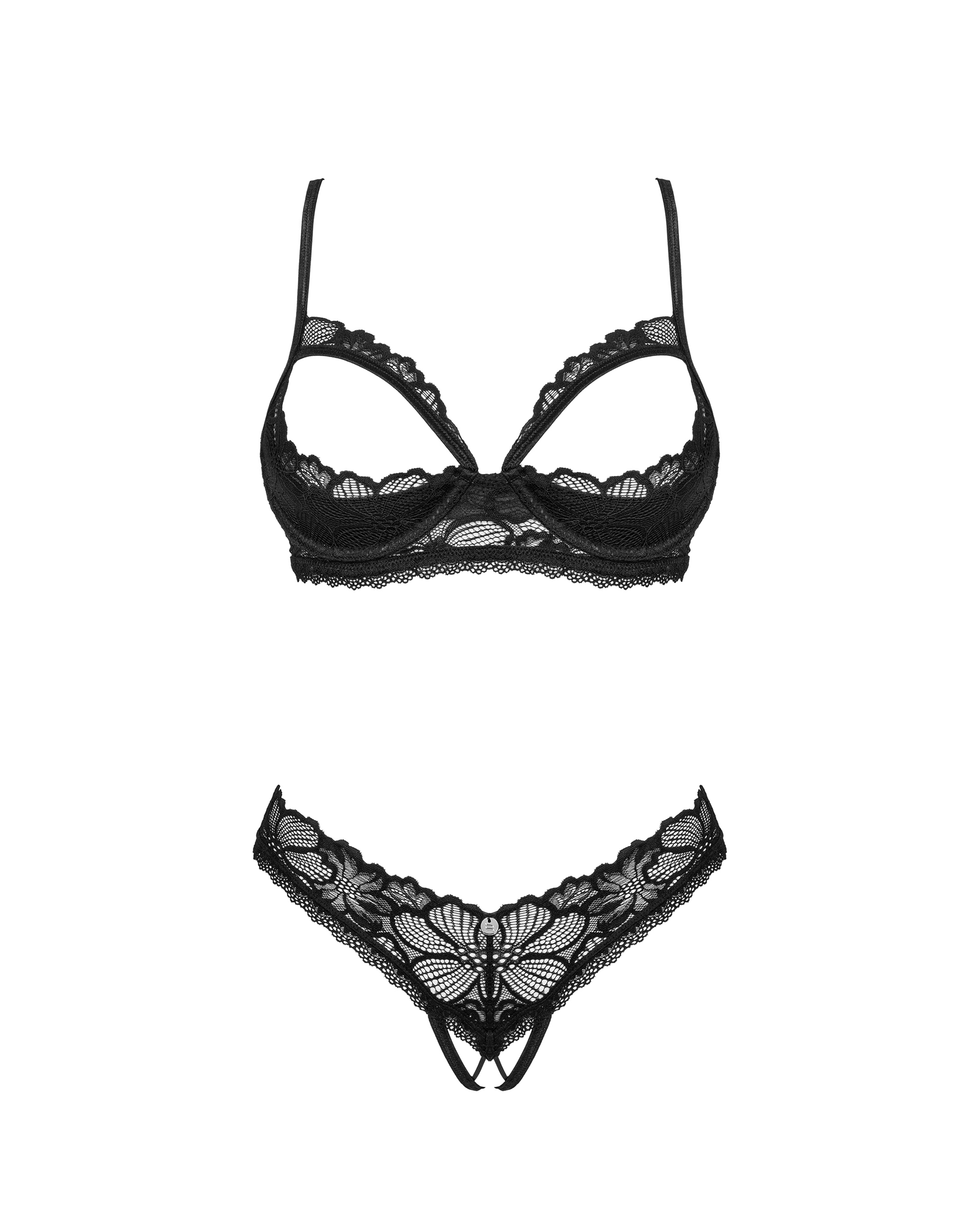 Obsessive - Serafia 2-pcs cupless set - XS/S/XL/XXL