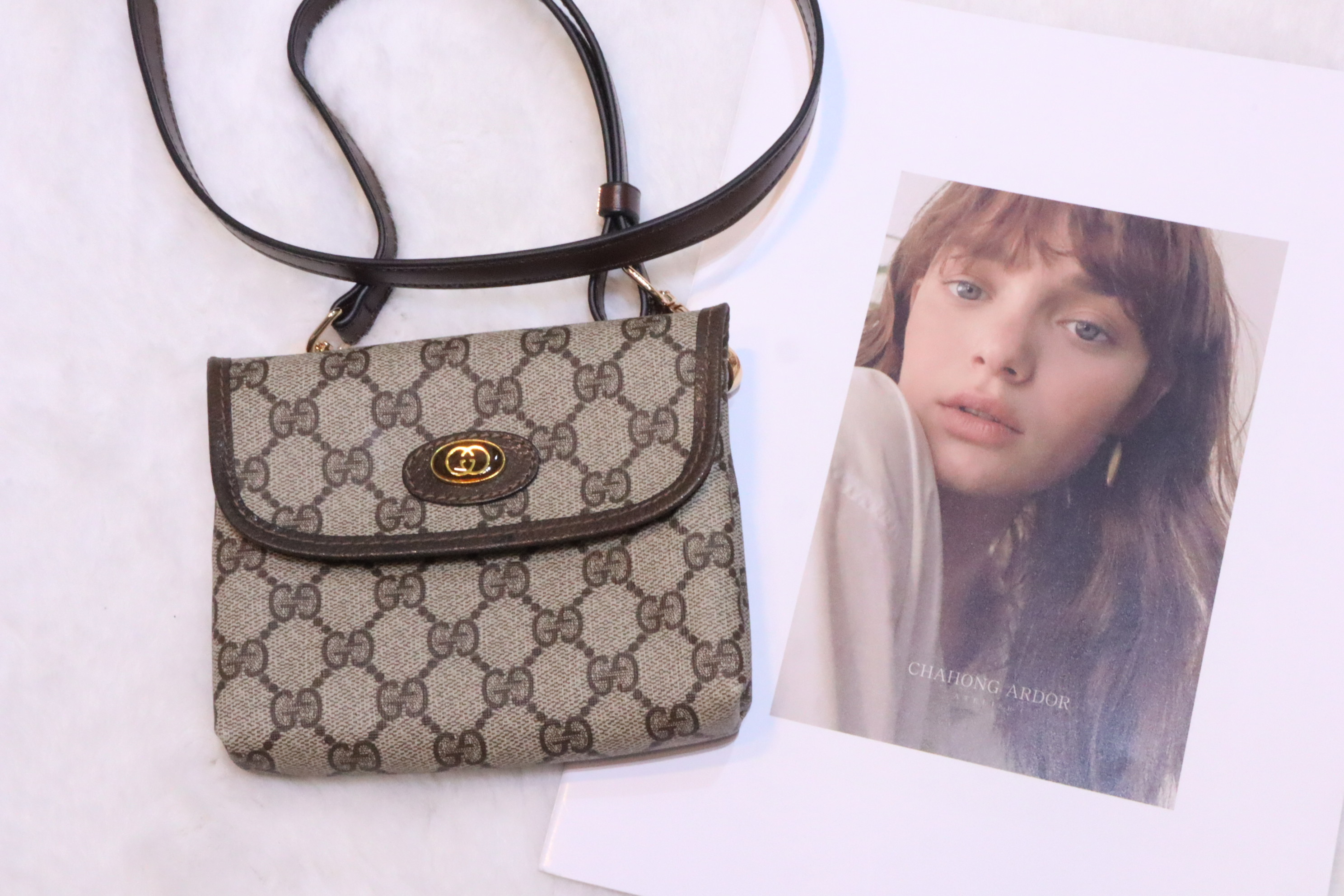 經典老花 Gucci pouch🤎