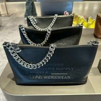 [S] MARC JACOBS 4R4SMN025S01-001 CHAIN LOGO ZIP POUCH,BLACK, 196611256056 (SMJ448)