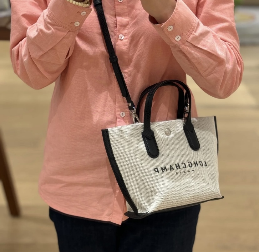 Longchamp ESSENTIAL帆布手提斜揹袋 XS