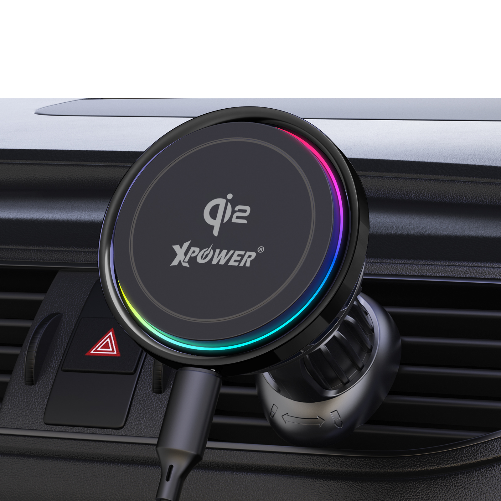 XPower MAGINCAR Qi2 15W 半導體制冷    MagCharge冰冷磁吸無線充電車支架