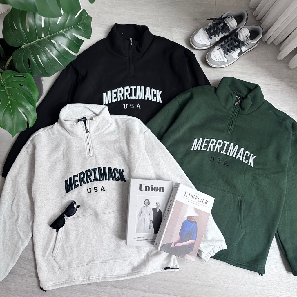 【KT USA】 Merrimack半拉鍊大學t 刷毛 大學t 刷毛款 小高領 半拉鍊  半高領拉鍊 長袖上衣 98199