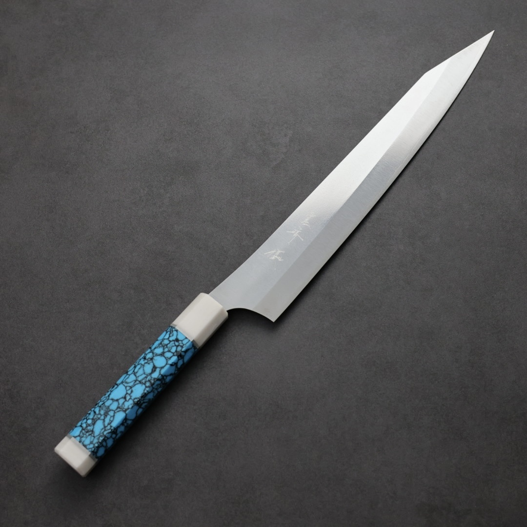 黑崎優 月光 筋引 270mm VG XEOS鋼 白口輪藍松石