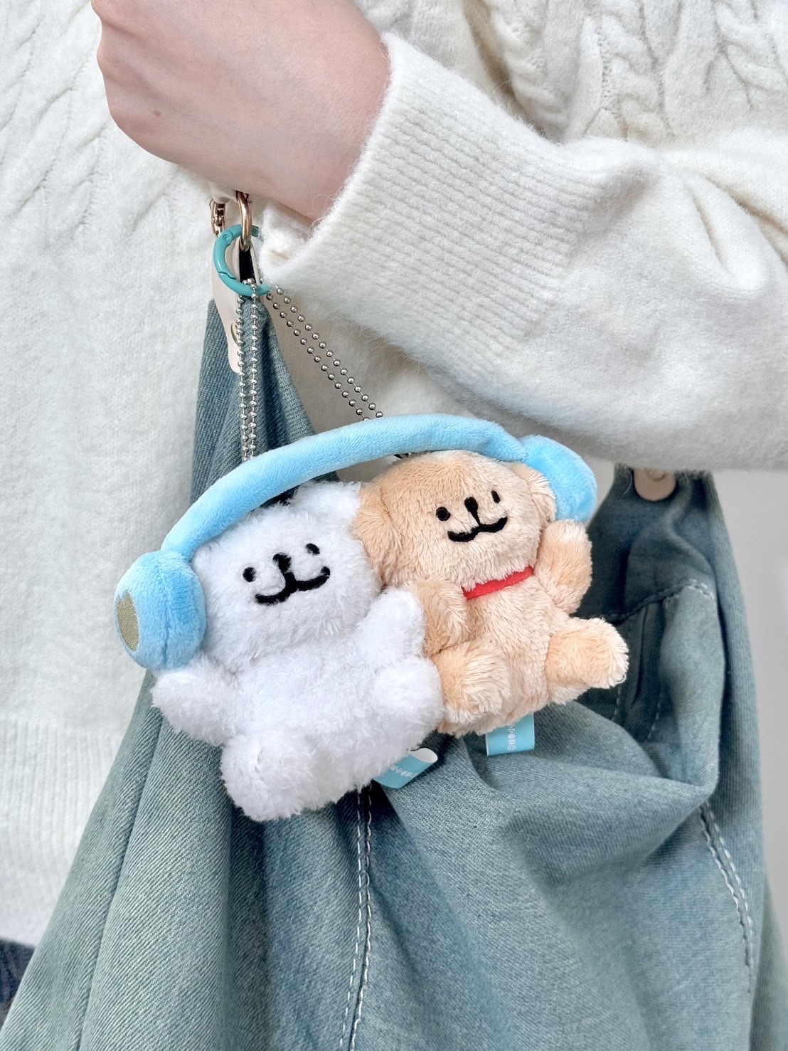 線條小狗 Maltese 馬爾濟斯 正版授權 CP組合系列 毛絨吊飾 鑰匙圈 雨衣 音樂 圍巾(任買兩件711免運)/預購