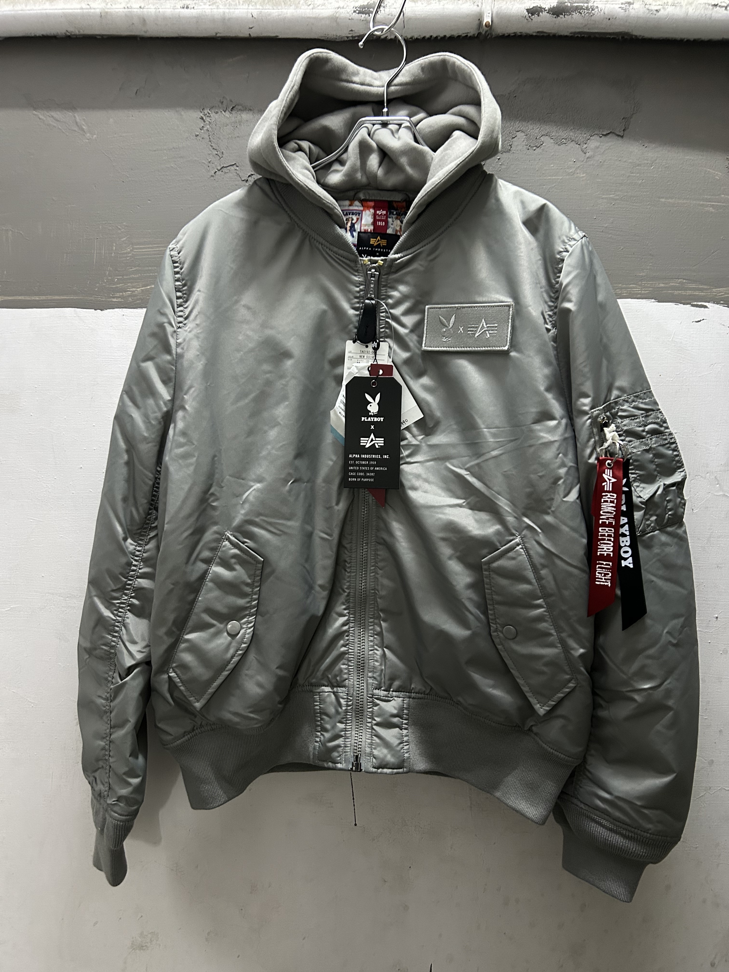 ALPHA×PLAYBOY  MA-1 Silver Deadstock